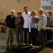 Premiazione delle due ultime coppie Viviana e Ugo, Rossana e Vittorio classificate a pari merito.